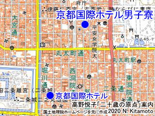 京都国際ホテルと府庁と御苑