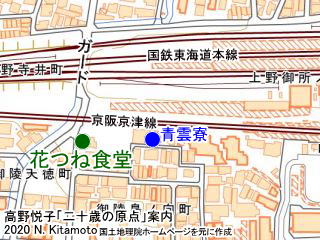 花つね食堂地図