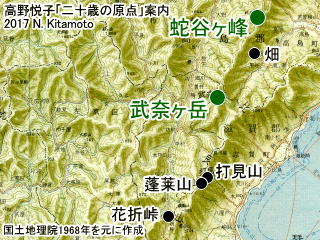 武奈ヶ岳地図