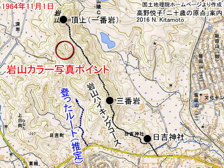 岩山付近の地図