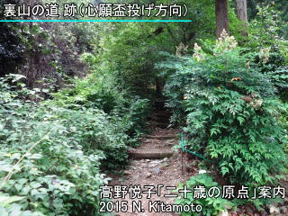 裏山の道跡心願盃投げ方向