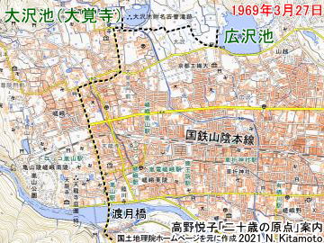 大沢池・広沢池地図