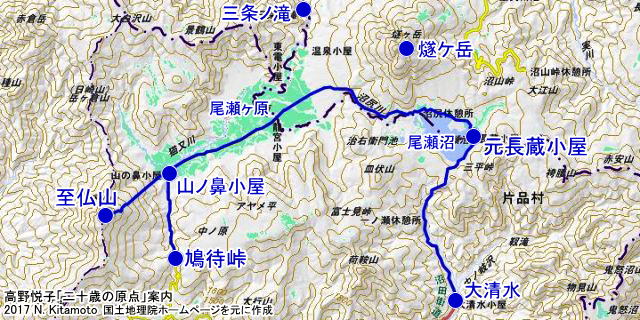 尾瀬キャンプ地図
