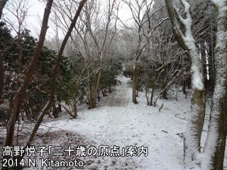 山道の積雪