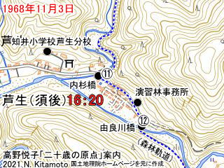 芦生須後再び通過地図