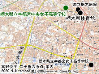 栃木県立中央女子高校地図