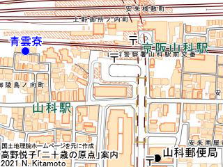 山科郵便局地図